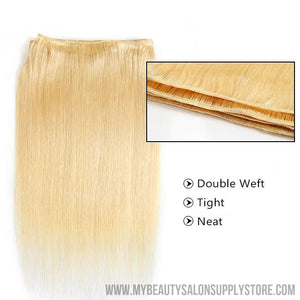 Blonde Straight Human Hair 613 Color Hair Weave Bundles Brazilian
