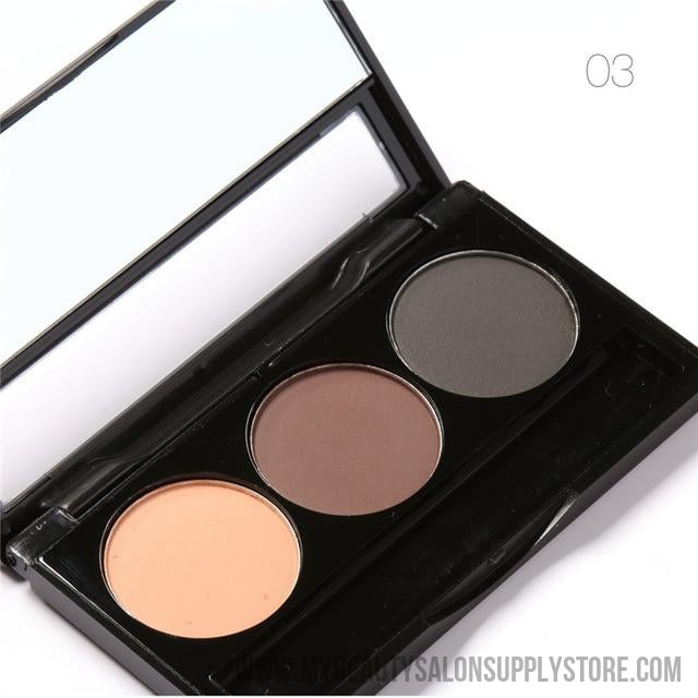 3 Color Waterproof Eye Shadow Eyebrow Powder Make Up Palette Women Beauty Cosmetic Eye Brow Makeup Kit Set  by Focallure