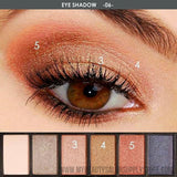 6 Colors Eyeshadow Palette Glamorous Smokey Eye Shadow Shimmer Colors Makeup Kit by Focallure
